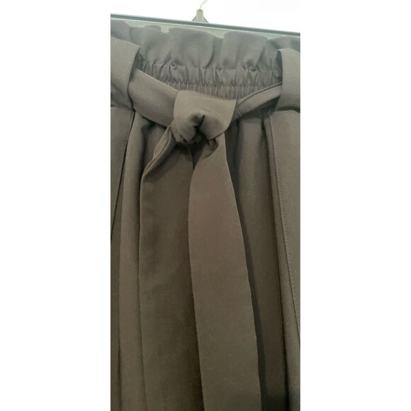 Grace Karin Pants Women's Size M Black Ruffled Paperbag Tie Waist Belted - Picture 3 of 8